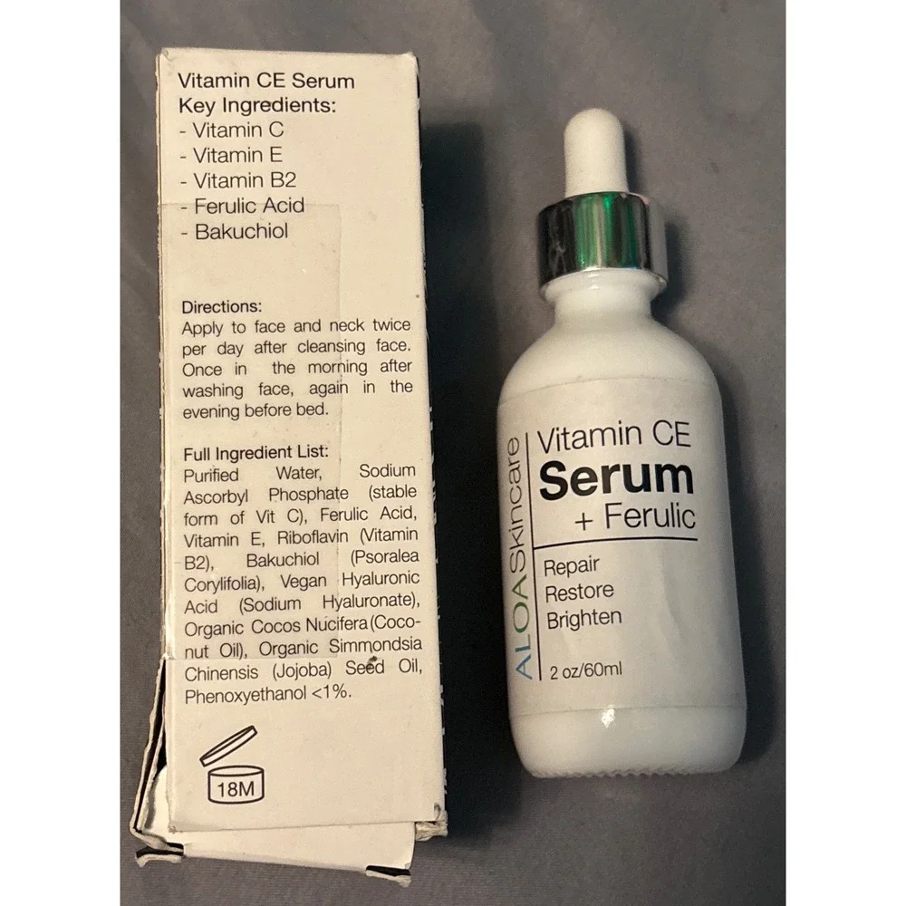 NEW ALOA Skincare Vitamin CE Serum + Ferulic w/ Hyaluronic‎ Acid